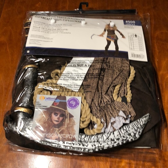 Creepy Scarecrow Adult Costume! New! - Picture 4 of 7